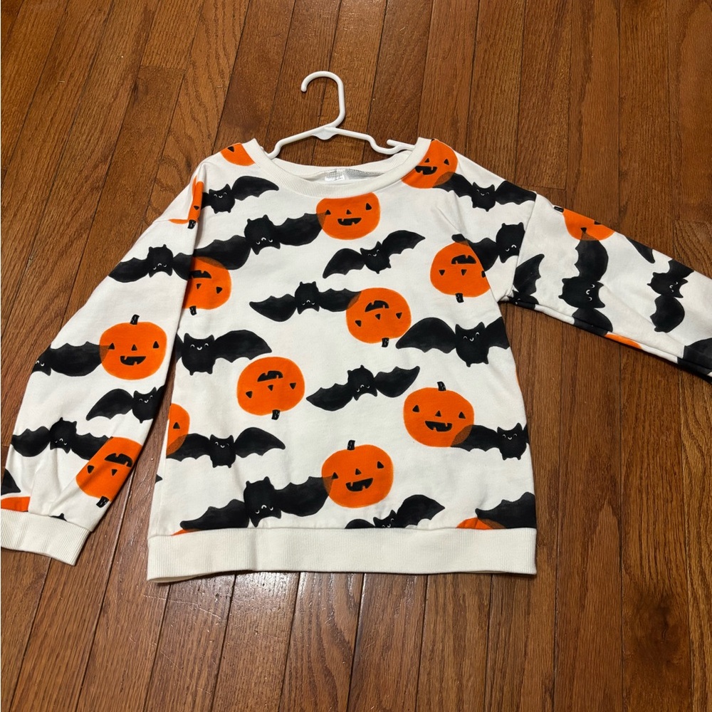 Carter's Halloween Pumpkin and Bat Top - Orange and Black